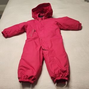REMA Pink Hooded Snowsuit